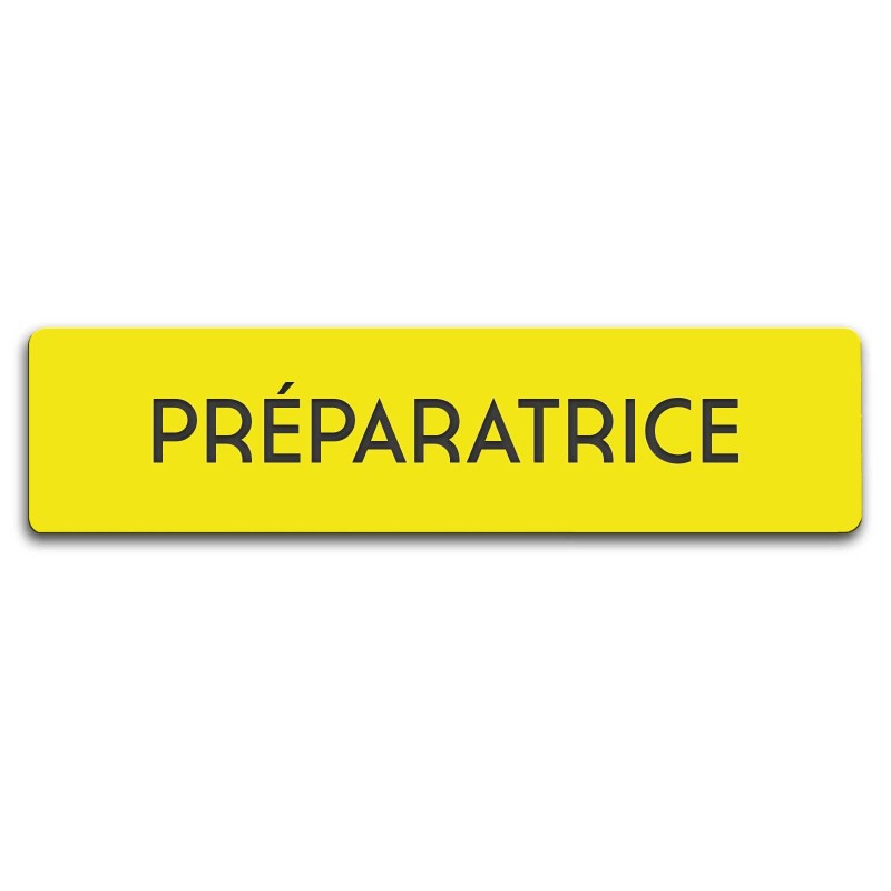 Badge Préparatrice rectangulaire
