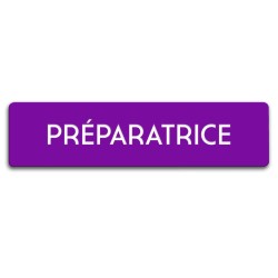 Badge Préparatrice rectangulaire