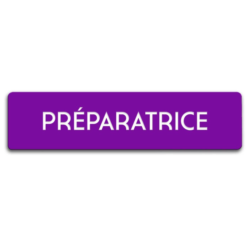 Badge Préparatrice rectangulaire
