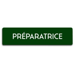 Badge Préparatrice rectangulaire