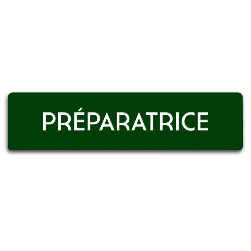 Badge Préparatrice rectangulaire