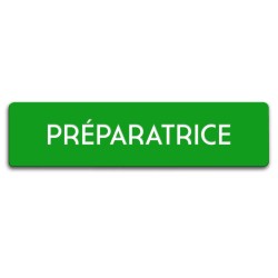 Badge Préparatrice rectangulaire