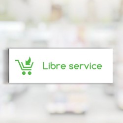 Tête de rayon Libre service - Illustration standard par Pictographix