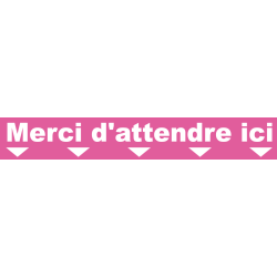 Ligne de confidentialité 100 x 15 cm "Merci d'attendre ici"