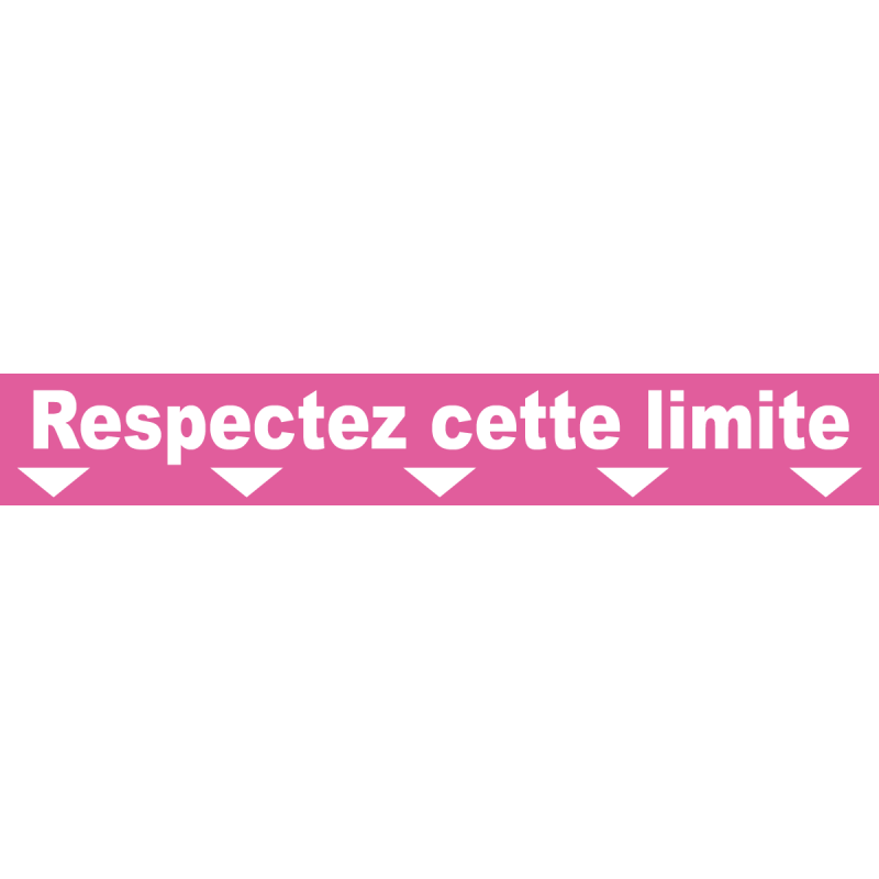 Ligne de confidentialité 100 x 15 cm "Respectez cette limite"