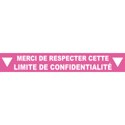 Ligne de confidentialité 100 x 15 cm "Limite de confidentialité"