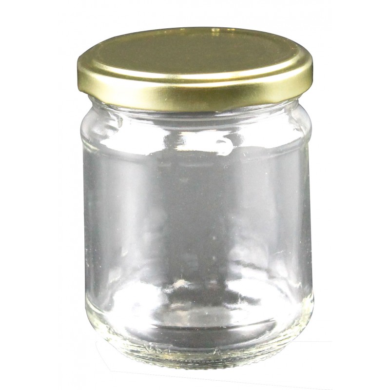 Grands pots en verre rond - Lot de 24