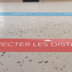 Kit de 2 Lignes adhésives de sol - Distances de sécurité - Covid19