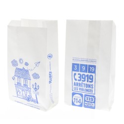 Sac papier pharmacie T54 - 12x25+8cm - Motif violences conjugales