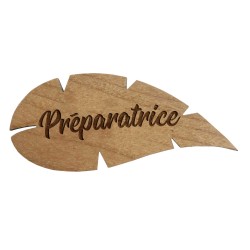 Badge feuille Préparatrice ou préparateur