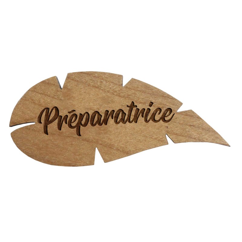 Badge feuille Préparatrice ou préparateur