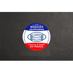 Sticker Masque conçu et tissé en France - 20cm