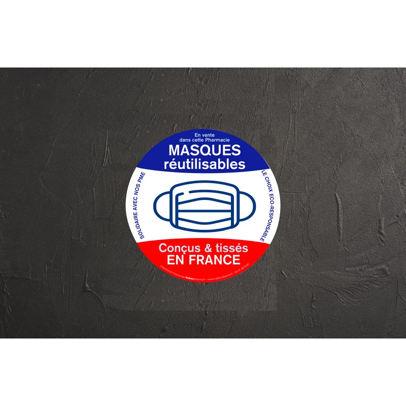 Sticker Masque conçu et tissé en France - 20cm