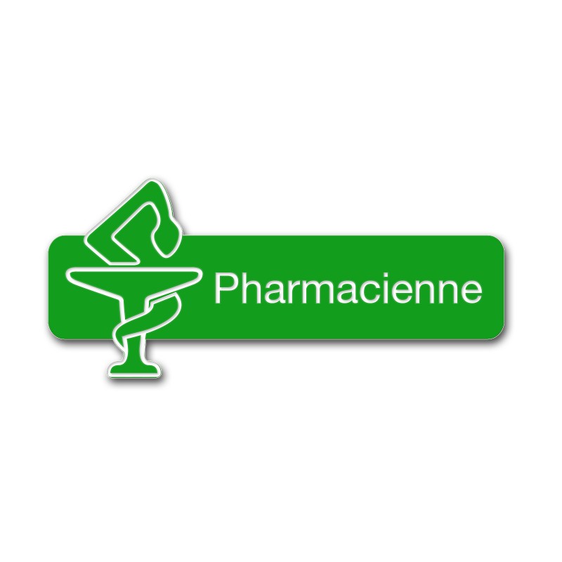 Badge Pharmacienne avec caducée