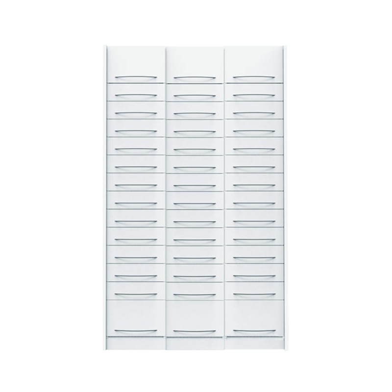 Pack - 3 colonnes à tiroirs - 36 tiroirs simples et 6 tiroirs doubles