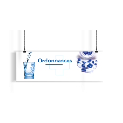 Bandeau d'ambiance gamme Pharmimage - Motif Ordonnances