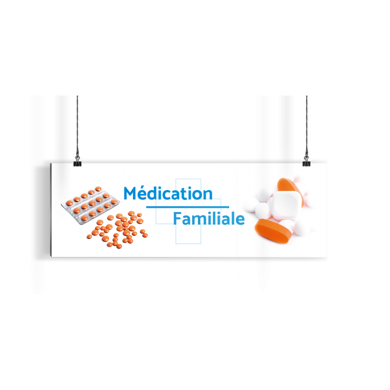 Bandeau d'ambiance gamme Pharmimage - Motif Médication Familiale