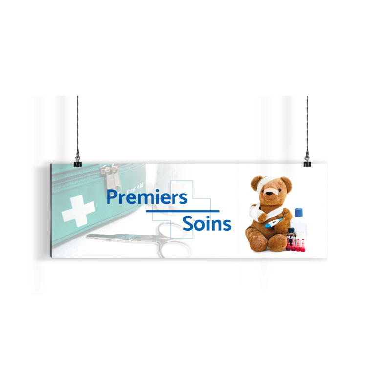 Bandeau d'ambiance gamme Pharmimage - Motif Premiers soins