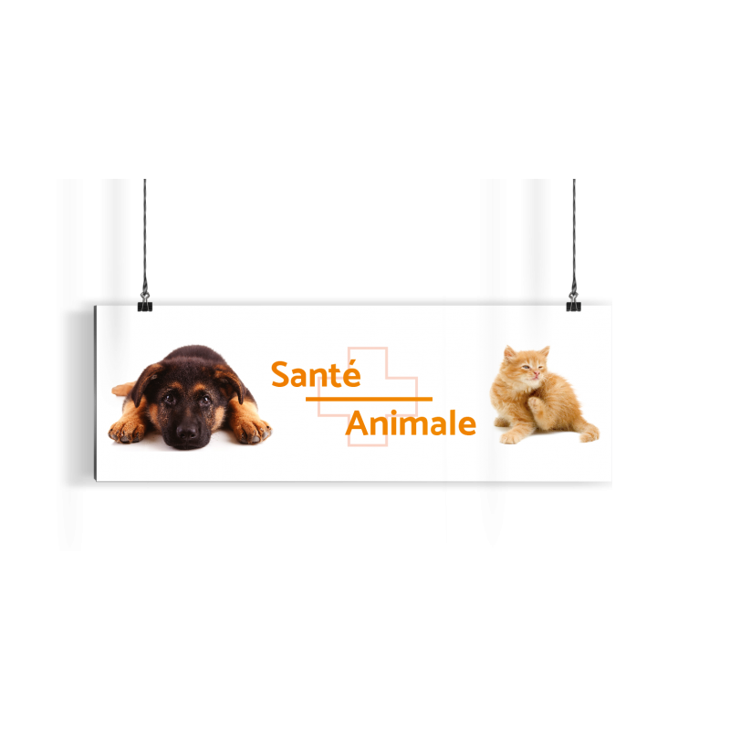 Bandeau d'ambiance gamme Pharmimage - Motif Santé Animale