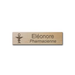 Badge personnalisé rectangle érable