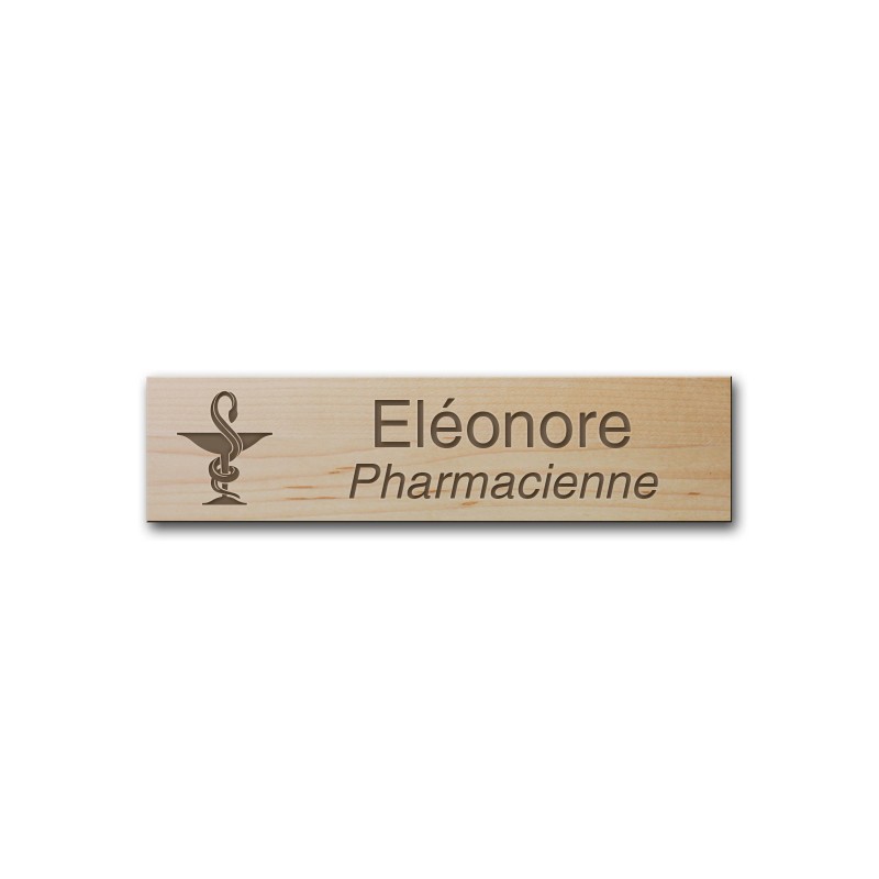 Badge personnalisé rectangle érable