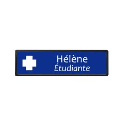 Badge personnalisé luxe bleu