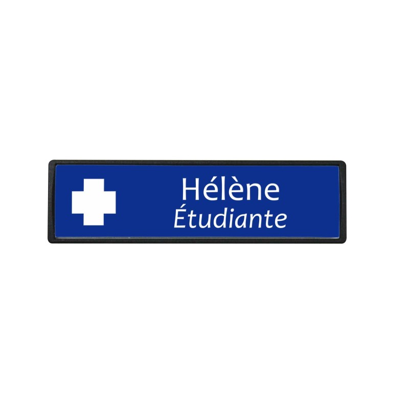 Badge personnalisé luxe bleu