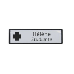 Badge personnalisé luxe blanc