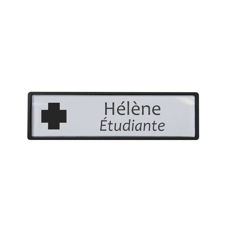 Badge personnalisé luxe blanc