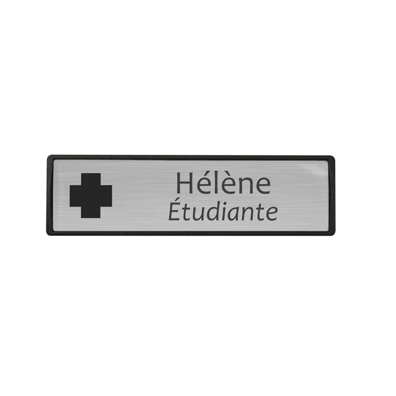 Badge personnalisé luxe argent