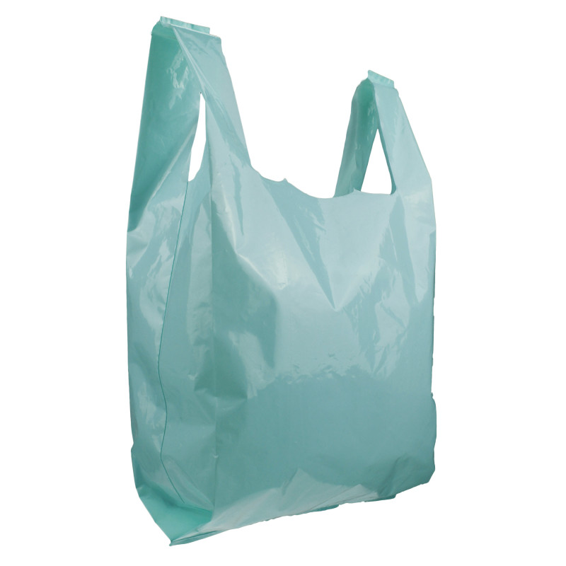 Sac en plastique PEBD couleur vert d'eau