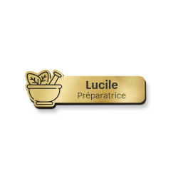 Badge personnalisé mortier...