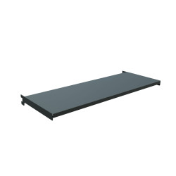 Tablette métallique grise-noire pour mobilier Alpha Métal