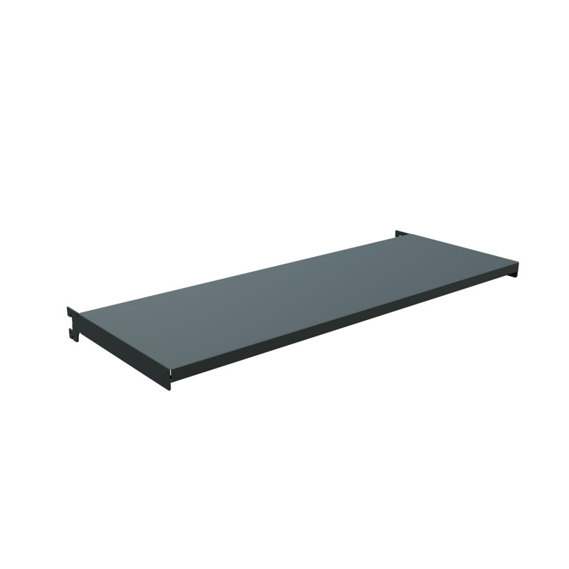 Tablette métallique grise-noire pour mobilier Alpha Métal