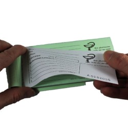 Carnet de manquant autocopiant de 50 feuillets doubles 160x72mm