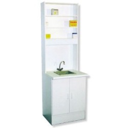 Meuble haut de laboratoire, largeur 73 cm avec evier