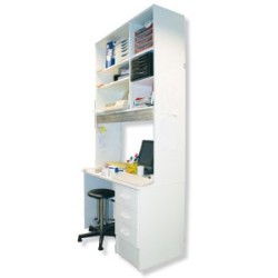 Meuble haut administratif assis, largeur 109 cm