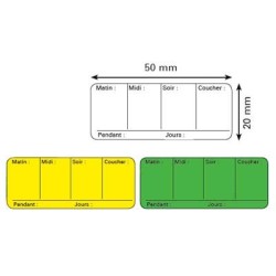 Etiquettes de pharmacie - posologie - 50 x 20 mm