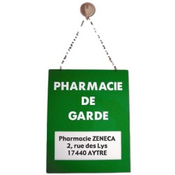 PLAQUE PLEXILAS "Pharmacie de garde"