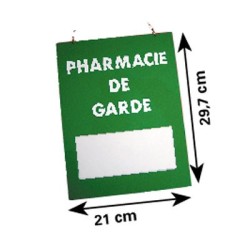 PLAQUE PLEXILAS "Pharmacie de garde"