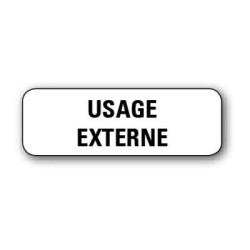 720 ETIQUETTES 38*13MM IMP "USAGE EXTERNE"