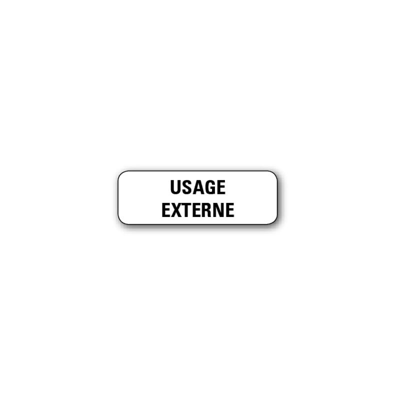 720 ETIQUETTES 38*13MM IMP "USAGE EXTERNE"