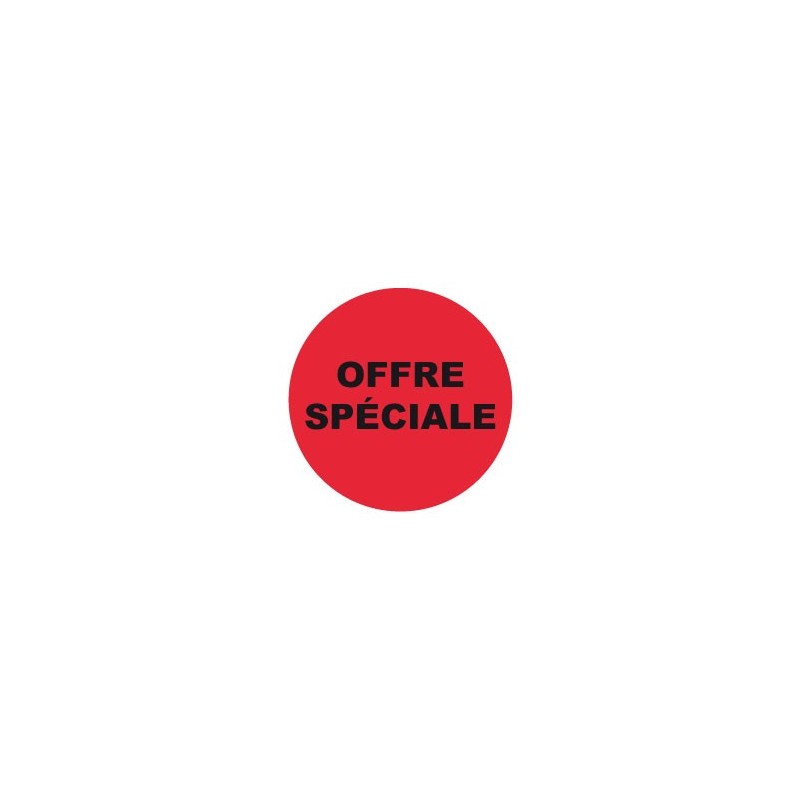Etiquette offre speciale rondes 28mm