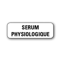 720 ETIQUETTES 38*13MM IMP "SERUM PHYSIOLOGIQUE"