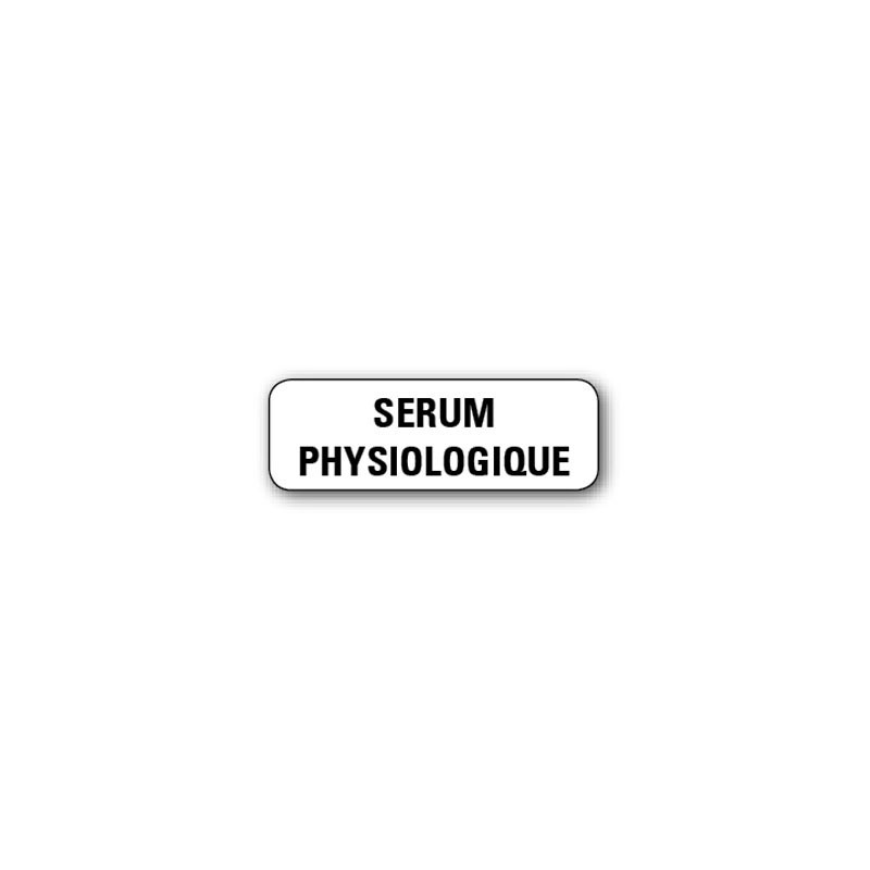 720 ETIQUETTES 38*13MM IMP "SERUM PHYSIOLOGIQUE"