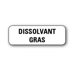 720 ETIQUETTES 38*13MM IMP "DISSOLVANT GRAS"