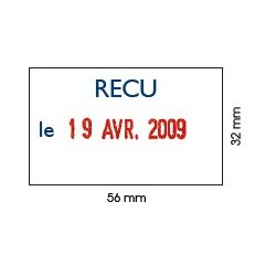 Tampon Dateur Trodat Métal line 5460L13 Reçu le.. (56x32mm)