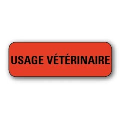 720 ETIQUETTES 38*13MM IMP "USAGE VETERINAIRE"