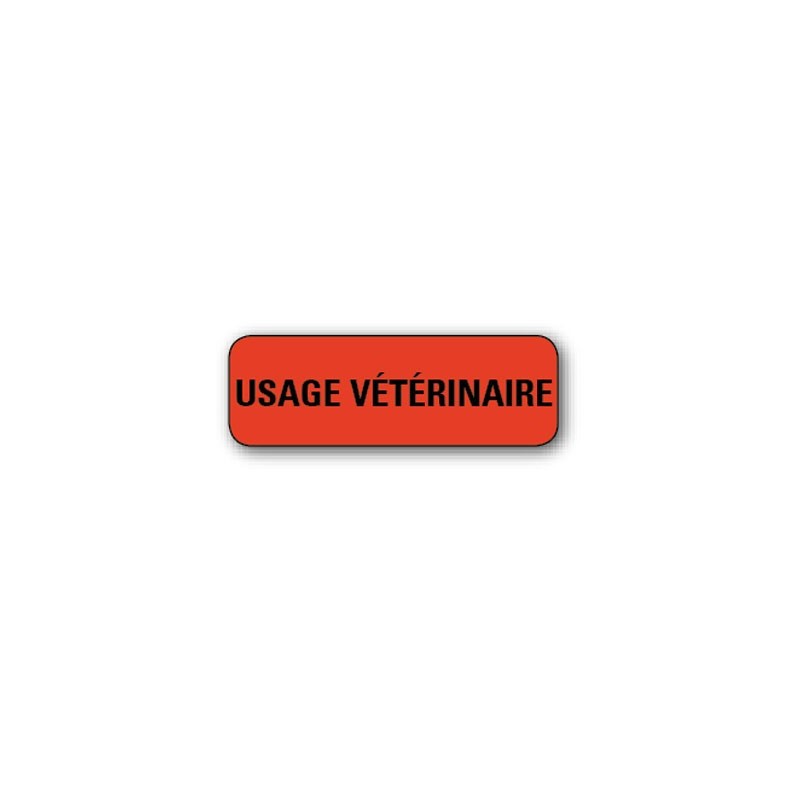 720 ETIQUETTES 38*13MM IMP "USAGE VETERINAIRE"