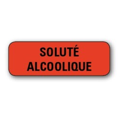 720 ETIQUETTES 38*13MM IMP "SOLUTION ALCOOLIQUE"